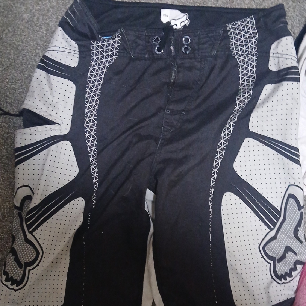 Black and Gray Graphic Pants